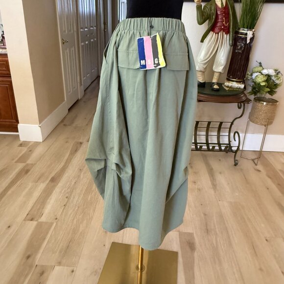MSGM COTTON BALLOON MIDI SKIRT SIZE 46 IT, L US NEW - Picture 8 of 9